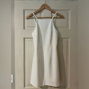 Whisper French Connection Square Neck White Mini Dress US 0 NWOT Nordstrom